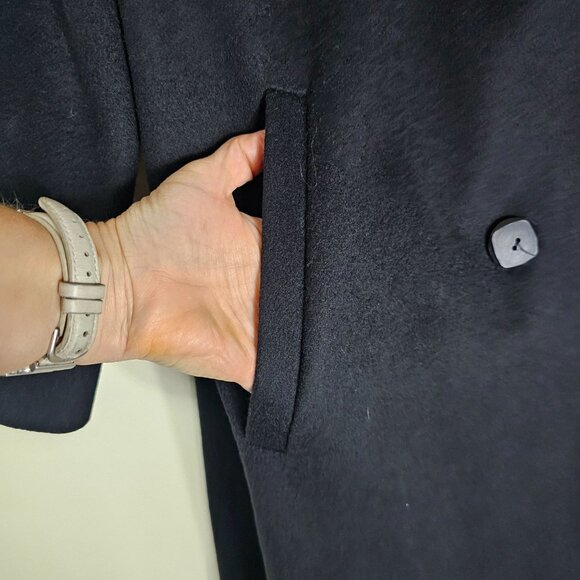 VTG 60s Holly Deb Double Breasted Embroidered Wool Coat XL Formal Quiet Luxury - Picture 11 of 14